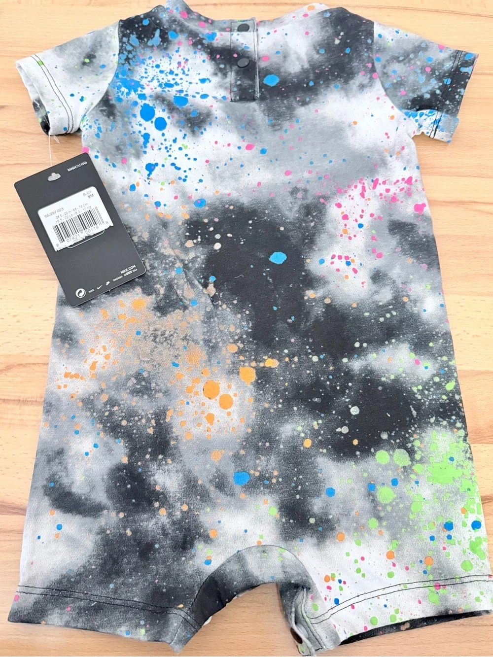 Nike Multi-Color Tie-Dye Splash Baby Romper